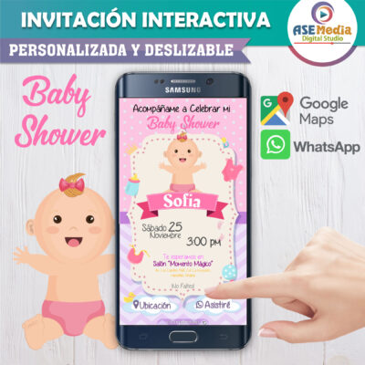 Baby Shower Niña – Invitación Interactiva para WhatsApp