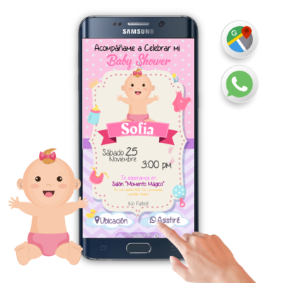 Baby Shower Niña – Invitación Interactiva para WhatsApp