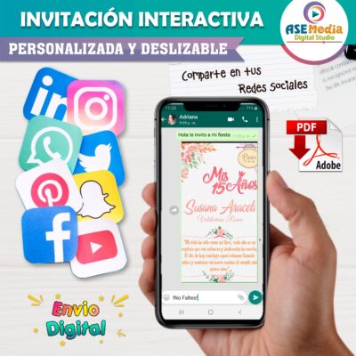 Mis XV Años en Paris – Invitación Interactiva de Cumpleaños para WhatsApp
