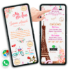 Mis XV Años en Paris – Invitación Interactiva de Cumpleaños para WhatsApp