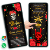Mis XV Años Rockeros en Dorado – Invitación Interactiva de Cumpleaños para WhatsApp