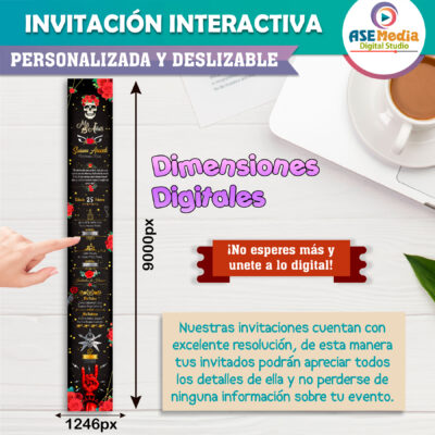 Mis XV Años, Rosa Pastel – Invitación Interactiva de Cumpleaños para WhatsApp