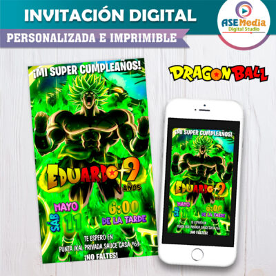 Dragon Ball, Goku – Invitación Digital de Cumpleaños