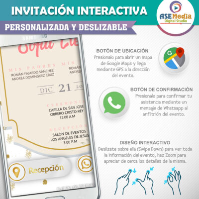 Mi Bautizo Dorado – Invitación Interactiva para WhatsApp