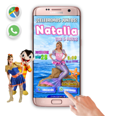 Bely Sirena – Invitación Interactiva de Cumpleaños para WhatsApp