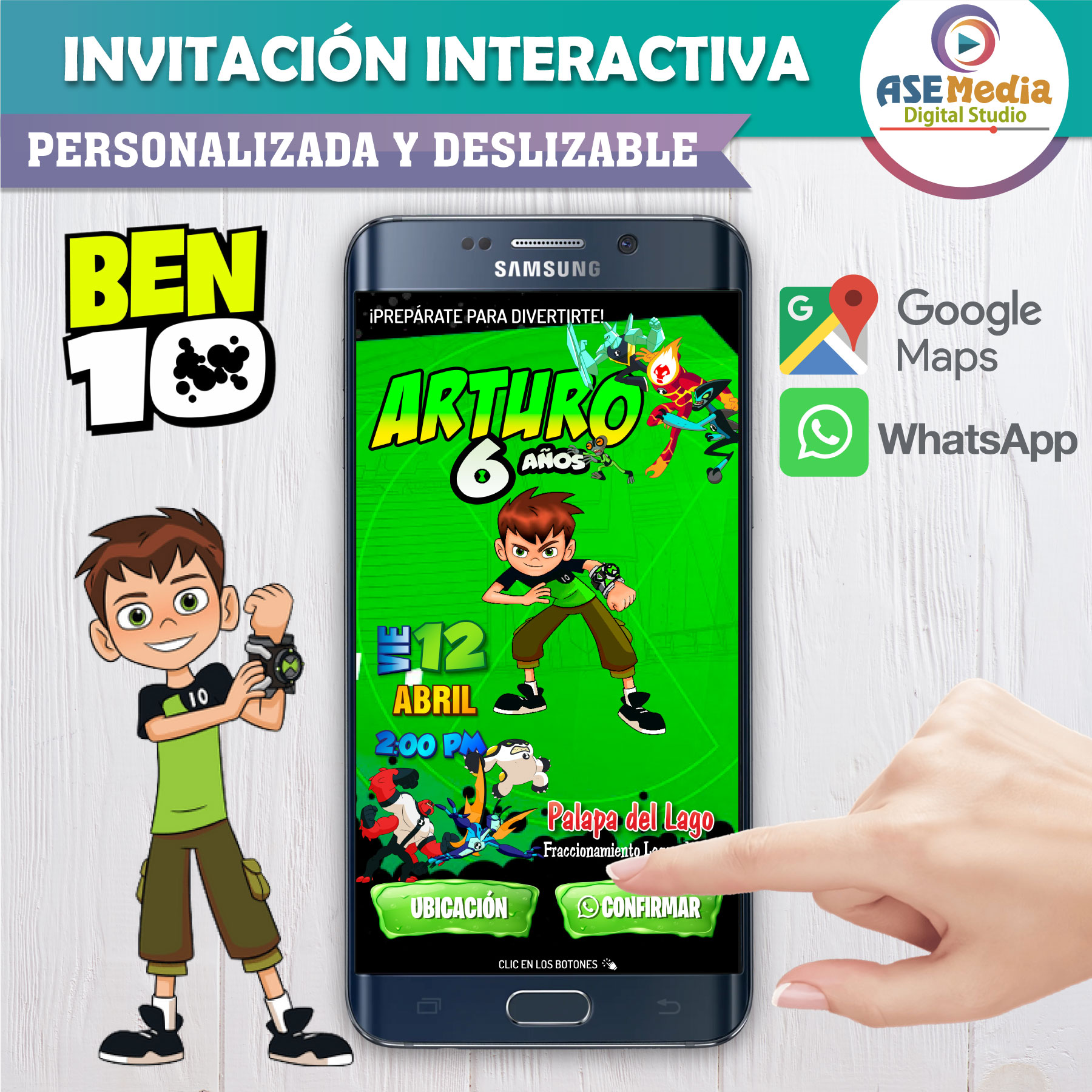 Baby Blanca Nieves – Invitación Interactiva de Cumpleaños para WhatsApp