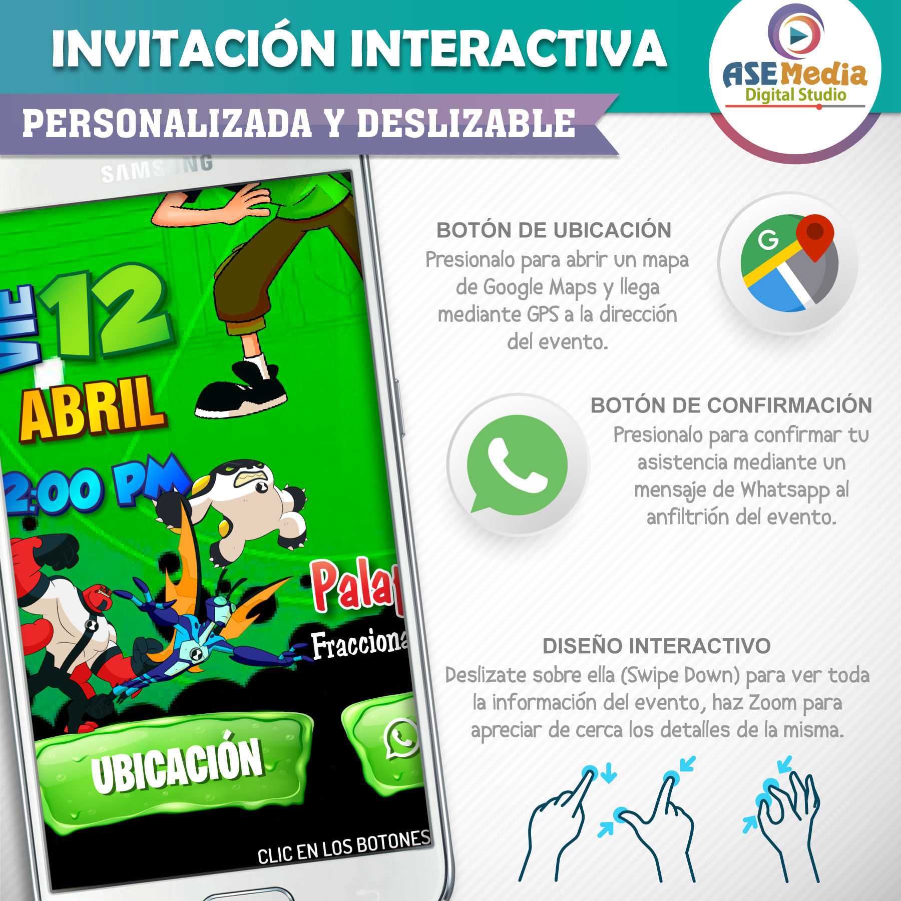 Baby Blanca Nieves – Invitación Interactiva de Cumpleaños para WhatsApp