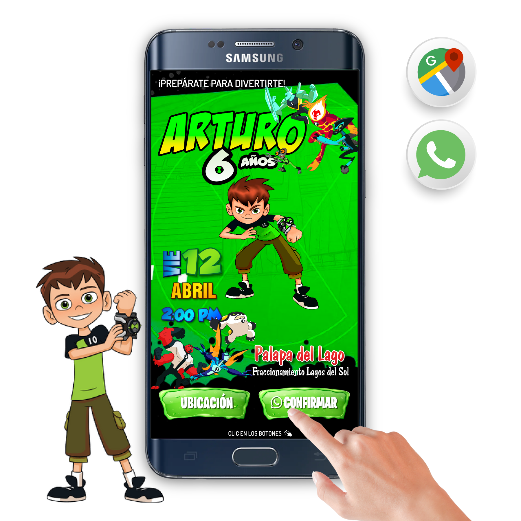 Ben 10 Omniverso – Invitación Interactiva de Cumpleaños para WhatsApp