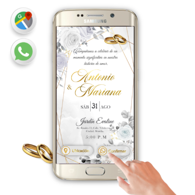 Bodas de Oro – Invitación Interactiva de Cumpleaños para WhatsApp