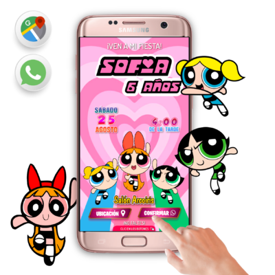 Chicas Súper Poderosas – Invitación Interactiva de Cumpleaños para WhatsApp