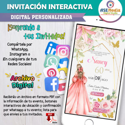 Cumple Floreado – Invitación Interactiva de Cumpleaños para WhatsApp