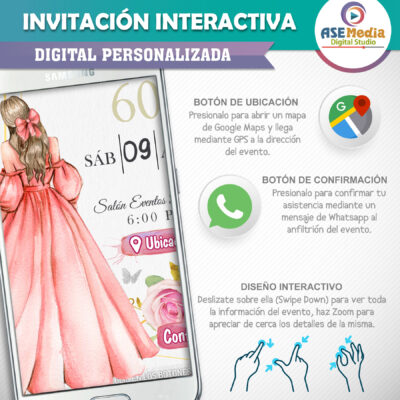 Cumple Floreado – Invitación Interactiva de Cumpleaños para WhatsApp