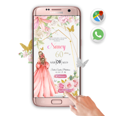 Cumpleaños Florales – Invitación Interactiva de Cumpleaños para WhatsApp