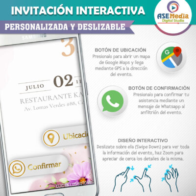 Cumple Floreado – Invitación Interactiva de Cumpleaños para WhatsApp