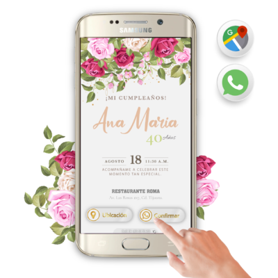 Cumpleaños Jardín de Flores – Invitación Interactiva de Cumpleaños para WhatsApp