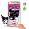 Kuromi y Cinnamoroll, Hello Kitty – Invitación Interactiva de Cumpleaños para WhatsApp
