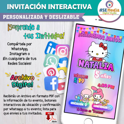 Hora De Aventura – Invitación Interactiva de Cumpleaños para WhatsApp