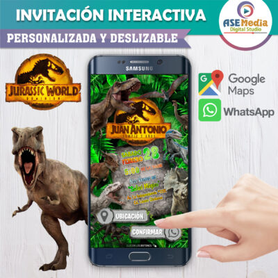 Jurassic World Dominion – Invitación Interactiva de Cumpleaños para WhatsApp