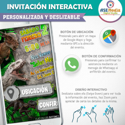Jurassic World Dominion – Invitación Interactiva de Cumpleaños para WhatsApp