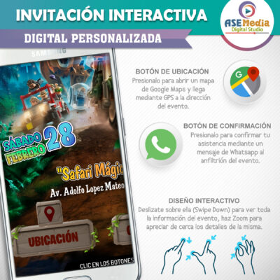 Mario Bros y Princesa Peach 02 – Invitación Interactiva de Cumpleaños para WhatsApp
