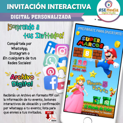 El Mundo de Minecraft – Invitación Interactiva de Cumpleaños para WhatsApp