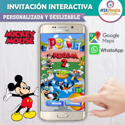Minnie Mouse Rosa Dorado – Invitación Interactiva de Cumpleaños para WhatsApp