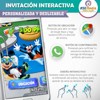 Minnie Mouse Rosa Dorado – Invitación Interactiva de Cumpleaños para WhatsApp
