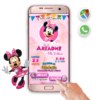 Minnie Mouse Rosa Dorado – Invitación Interactiva de Cumpleaños para WhatsApp