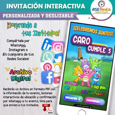 Hogi, Pinkfong – Invitación Interactiva de Cumpleaños para WhatsApp