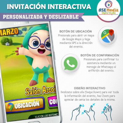 Princesas y Principes Disney – Invitación Interactiva de Cumpleaños para WhatsApp