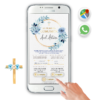 Mi Primera Comunión Azul – Invitación Interactiva para WhatsApp