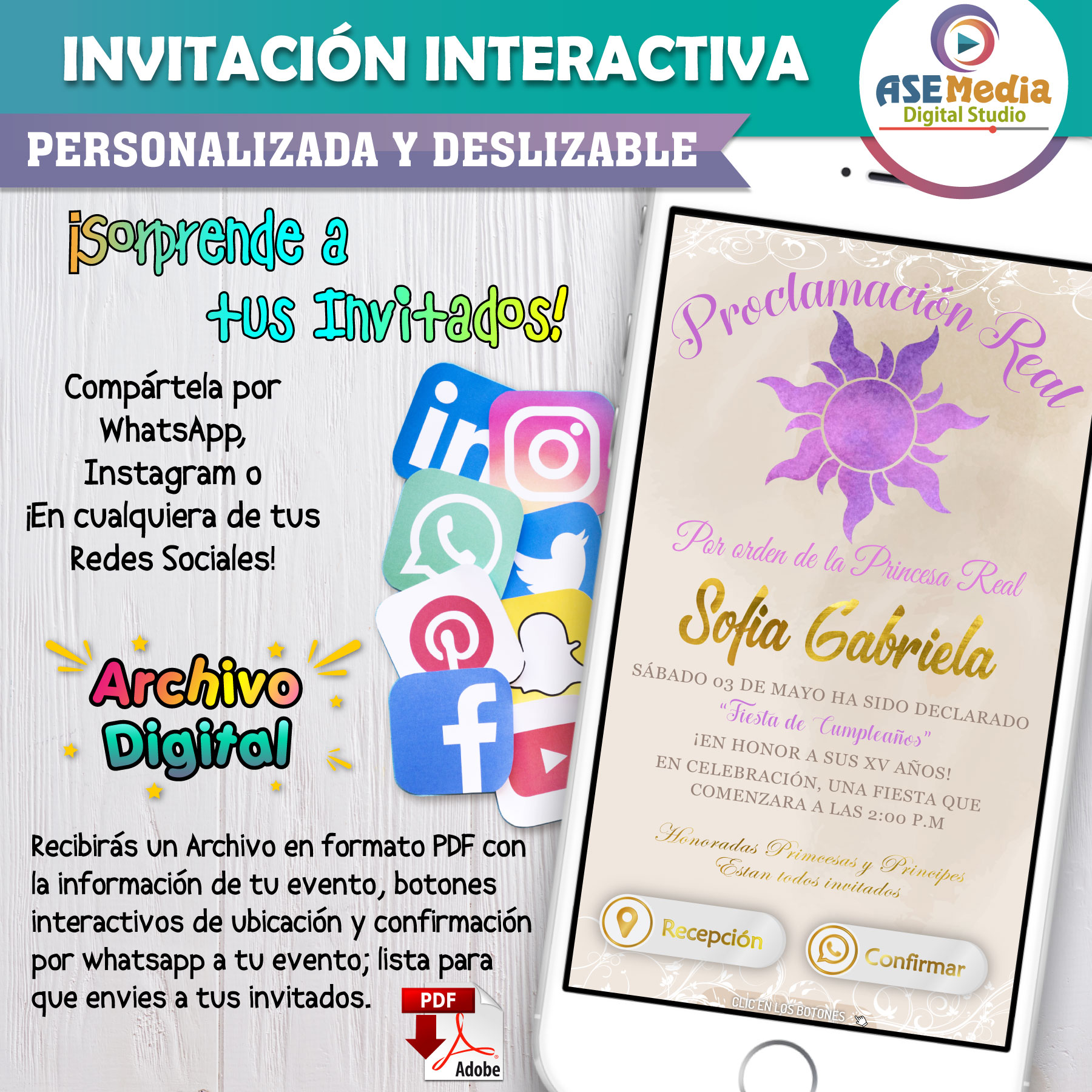 Doors, Roblox – Invitación Interactiva de Cumpleaños para WhatsApp