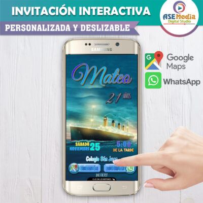 Titanic – Invitación Interactiva de Cumpleaños para WhatsApp