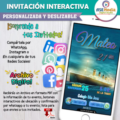 Titanic – Invitación Interactiva de Cumpleaños para WhatsApp