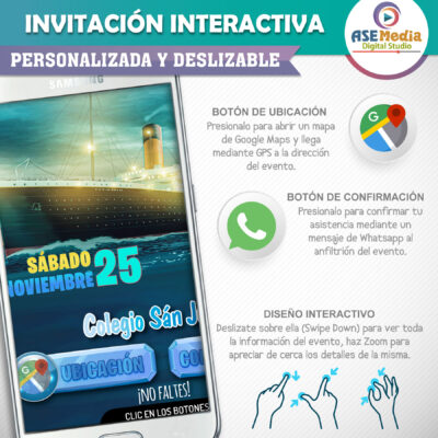 Titanic – Invitación Interactiva de Cumpleaños para WhatsApp