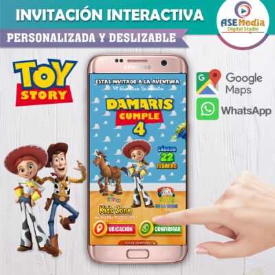 Toy Story, Jessie – Invitación Interactiva de Cumpleaños para WhatsApp