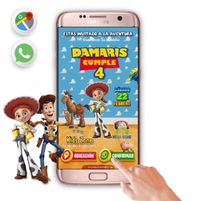 Toy Story, Jessie – Invitación Interactiva de Cumpleaños para WhatsApp