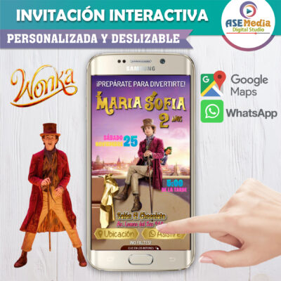 Willy Wonka – Invitación Interactiva de Cumpleaños para WhatsApp