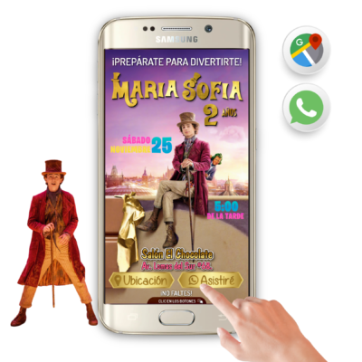 Willy Wonka – Invitación Interactiva de Cumpleaños para WhatsApp