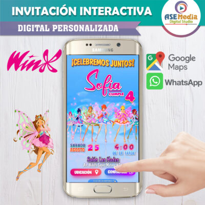 Winx Club – Invitación Interactiva de Cumpleaños para WhatsApp