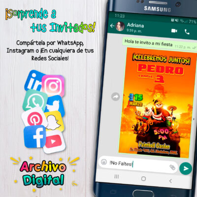 Kung Fu Panda – Invitación Digital de Cumpleaños
