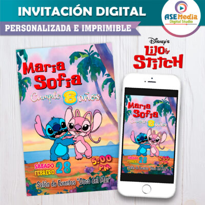 Lilo y Angel – Invitación Digital de Cumpleaños