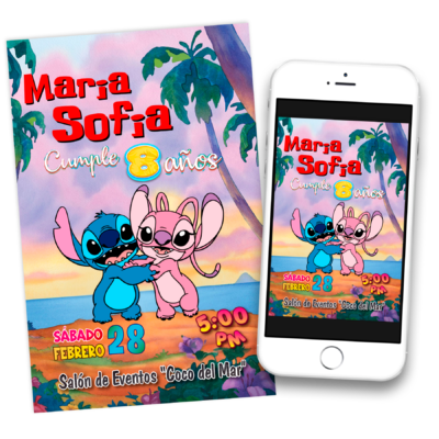 Lilo y Angel – Invitación Digital de Cumpleaños