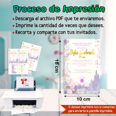 Enredados, Rapunzel – Invitación Digital de Cumpleaños