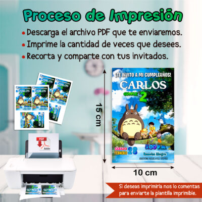Mi Vecino Totoro – Invitación Digital de Cumpleaños
