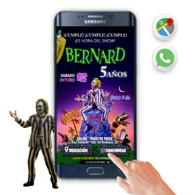 Beetlejuice – Invitación Interactiva de Cumpleaños para WhatsApp