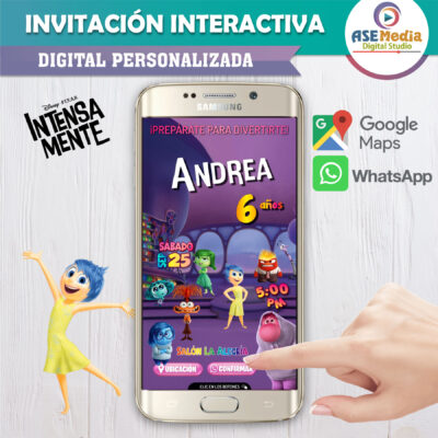 Intensamente – Invitación Interactiva de Cumpleaños para WhatsApp