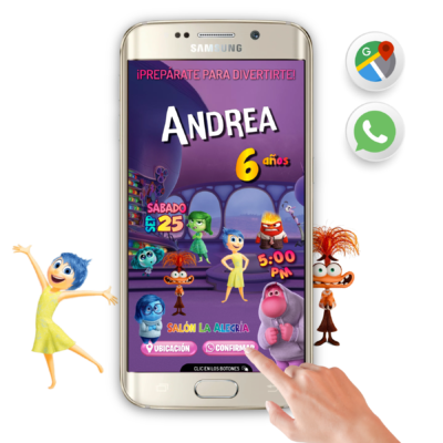 Intensamente – Invitación Interactiva de Cumpleaños para WhatsApp