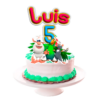 Booba Cake Topper Letrero Imprimible para Pastel