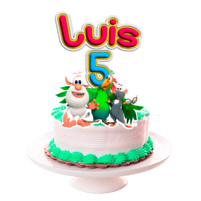 Booba Cake Topper Letrero Imprimible para Pastel